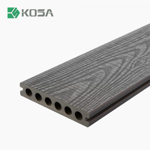 KSD-140Y25 Round holes 3D embossed WPC decking